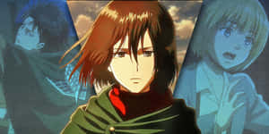 Attackon Titan Characterswith Cape Wallpaper