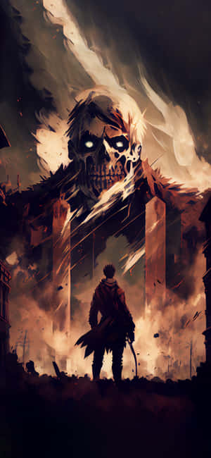 Attackon Titan Erenand Titan Showdown Wallpaper