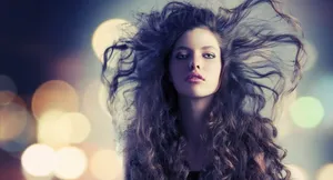 Attitude Girl With Hair Swept By The Wind Wallpaper