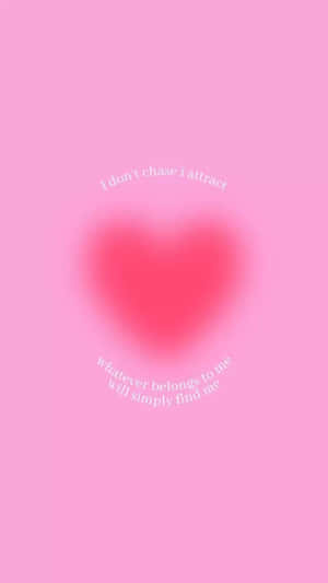 Attraction Manifestation Quote Pink Background Wallpaper