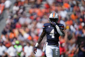 Auburn Football Player Bigsby Action Shot Wallpaper