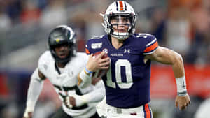 Auburn Quarterback Action Shot Wallpaper