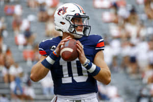 Auburn Quarterback Bo Nix Pre Game Focus Wallpaper