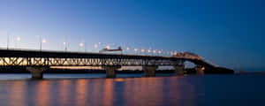 Auckland Harbour Bridge Dusk Lights Wallpaper