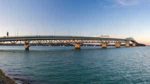 Auckland Harbour Bridge Dusk View Wallpaper