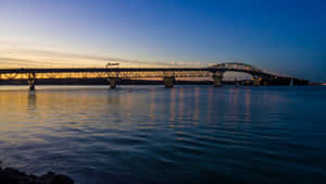 Auckland Harbour Bridge Dusk View Wallpaper