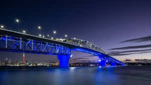 Auckland Harbour Bridge Night Lights Wallpaper