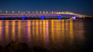 Auckland Harbour Bridge Night Lights Wallpaper