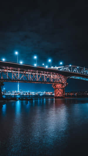 Auckland Harbour Bridge Night View Wallpaper