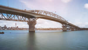 Auckland Harbour Bridge Skyline View Wallpaper