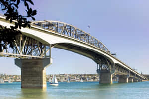 Auckland Harbour Bridge Sunny Day Wallpaper