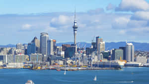 Auckland Skylineand Harbor Wallpaper