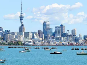 Auckland Skylineand Harbor New Zealand Wallpaper