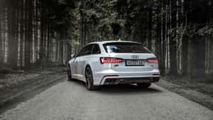 Audi A6 In Chic Gray: Elegance Defined Wallpaper