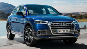 Audi Q5 In Elegant Blue Shade Wallpaper