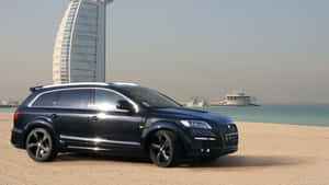 Audi Q7 Luxury Suv On The Road Wallpaper