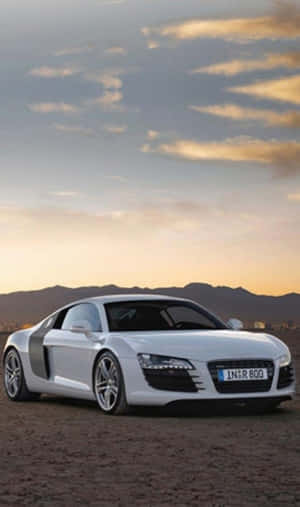 Audi R8 Car Android Sunset Wallpaper