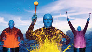 “audience Engagement Is Our Mission” – Blue Man Group Wallpaper