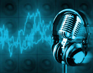 Audio Production Headphonesand Microphone Wallpaper