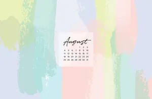 August Desktop Calendar Wallpaper Wallpaper