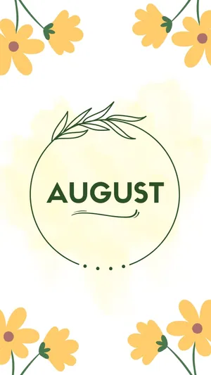 August Floral Aesthetic Background Wallpaper