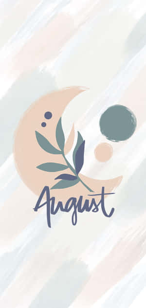 August Moonand Leaves Aesthetic Wallpaper