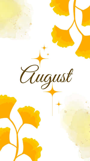 August Yellow Floral Aesthetic Wallpaper