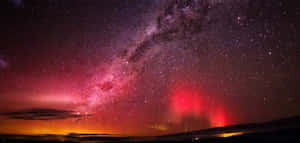 Aurora Australisand Milky Way Panorama Wallpaper