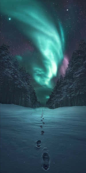 Aurora Borealis As A Lit Iphone Wallpaper Wallpaper