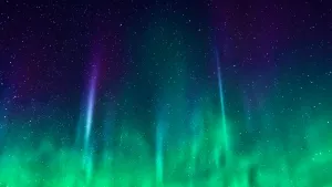 Aurora Borealis Night Sky Stars Wallpaper