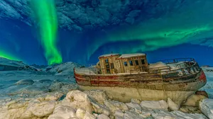 Aurora Borealis Tasiilaq Greenland Wallpaper