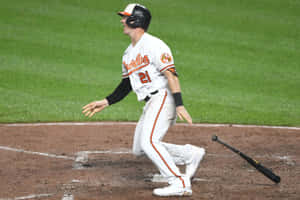 Austin Hays Baltimore Orioles Baseball Action Wallpaper