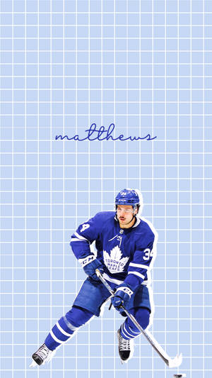 Auston Matthews Blue Checkered Wallpaper