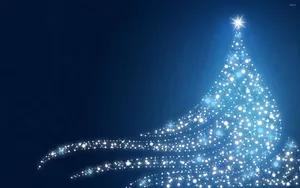 Australian Christmas Blue Lights Wallpaper