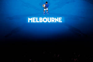 Australian Open Champion Holding Trophy Wallpaper