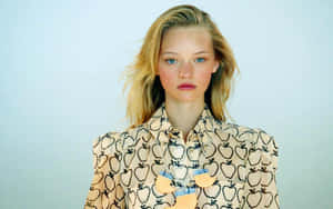 Australian Supermodel Gemma Ward Posing In A Stylish Photo Shoot Wallpaper