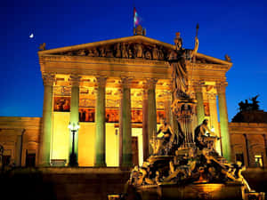 Austrian Parliament Buildings, Vienna Wallpaper