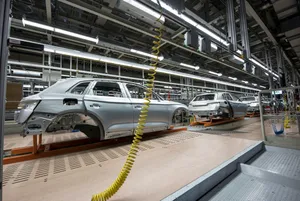 Automobile Assembly Line Factory Wallpaper