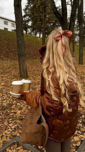 Autumn Coffee Run Fashion Wallpaper