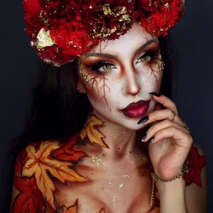 Autumn_ Fantasy_ Makeup_ Look Wallpaper