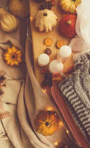 Autumn Harvest Cozy Vibes Wallpaper