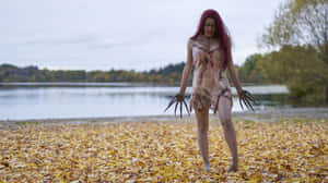 Autumn Lake Bruxa Cosplay Wallpaper