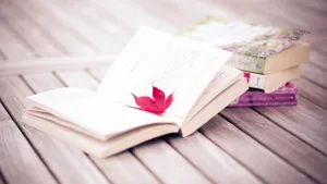 Autumn Leaf On Novel Wallpaper