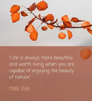 Autumn Leaves Beauty Quote Wallpaper