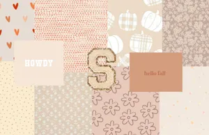 Autumn Patchwork Collage Wallpaper