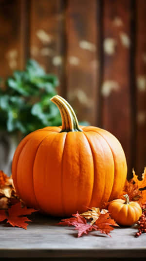 Autumn Pumpkin Display Wallpaper