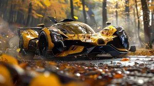 Autumn Racing Supercar Wallpaper