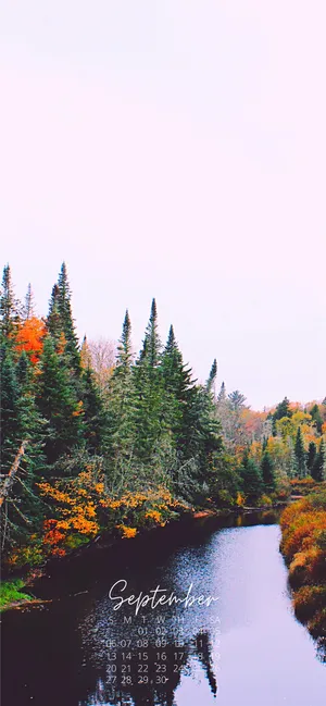 Autumn Riveri Phone Wallpaper September Calendar Wallpaper