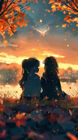 Autumn Twilight Friends_ Pfp Wallpaper