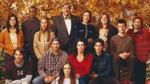 Autumnal Gilmore Girls Cast Portrait Wallpaper